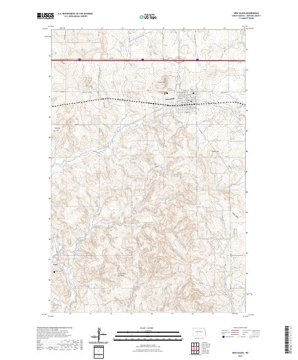 New Salem topographic map thumbnail