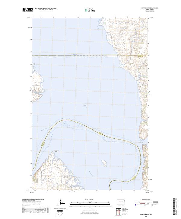 New Town SE topographic map thumbnail