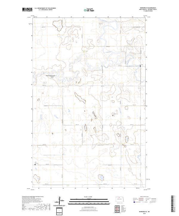 Newburg SE topographic map thumbnail