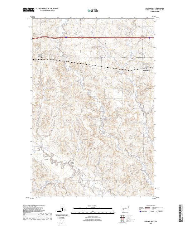 North Almont topographic map thumbnail