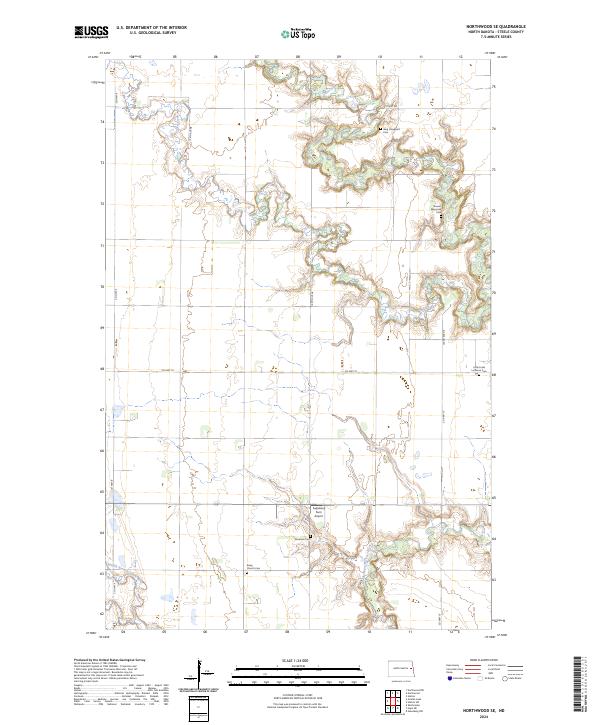 Northwood SE topographic map thumbnail