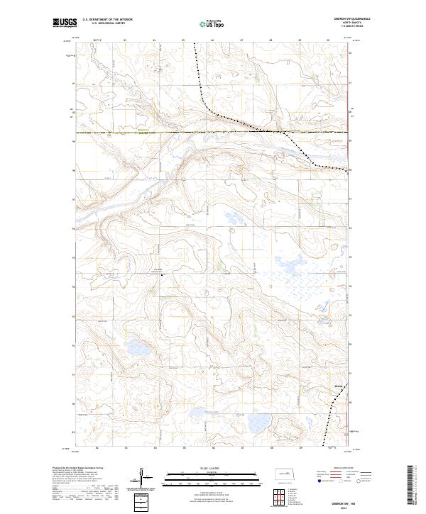 Oberon SW topographic map thumbnail