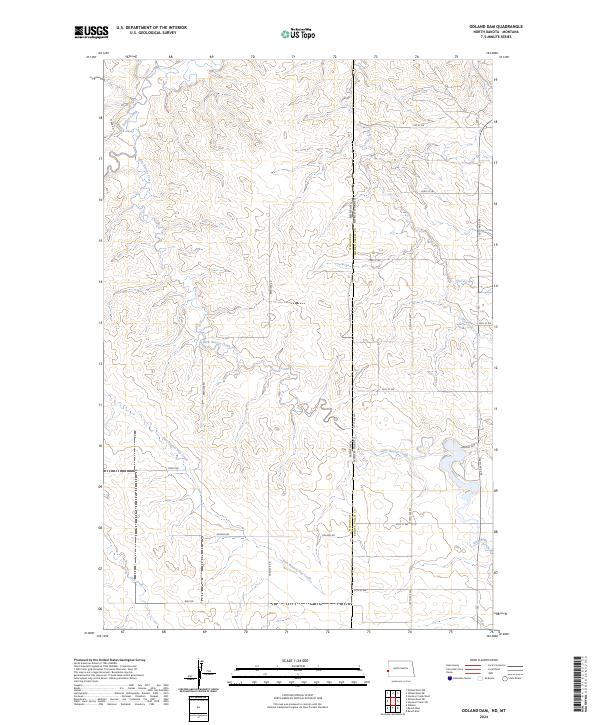 Odland Dam topographic map thumbnail