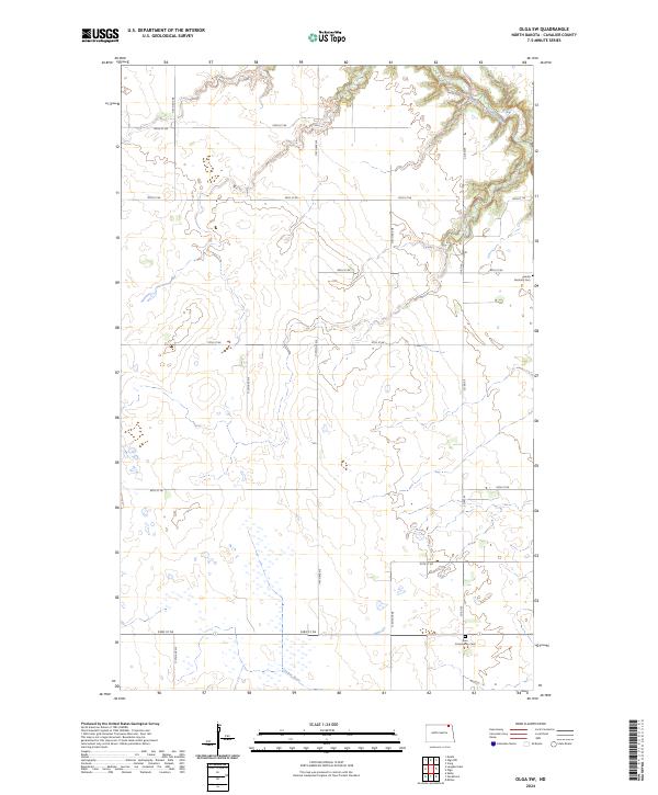 Olga SW topographic map thumbnail