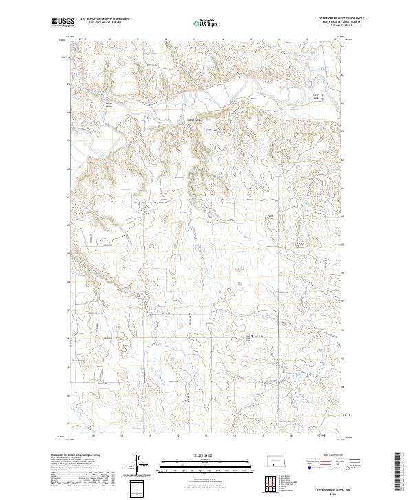 Otter Creek West topographic map thumbnail