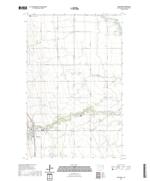 Park River 2024 topographic map thumbnail