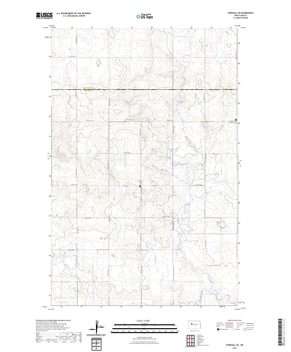 Parshall SE 2024 topographic map thumbnail