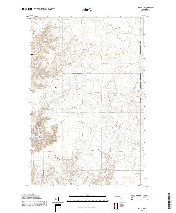 Parshall SW topographic map thumbnail