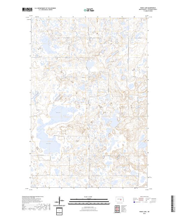 Pearl Lake topographic map thumbnail