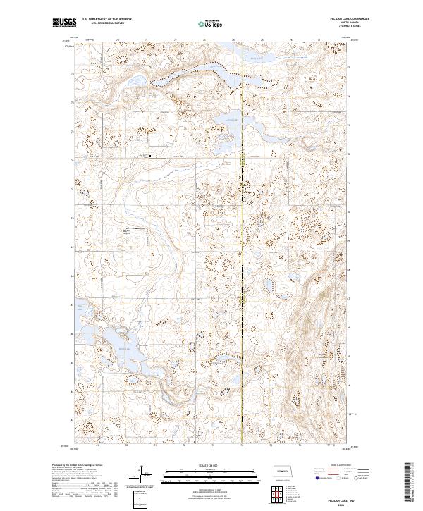 Pelican Lake topographic map thumbnail