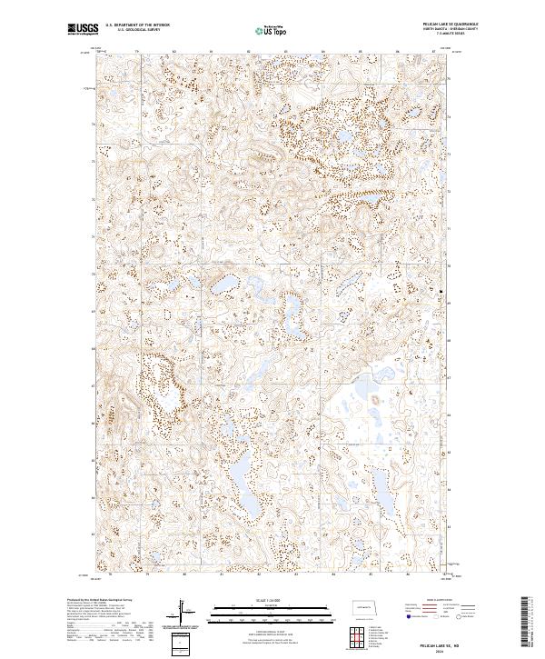 Pelican Lake SE topographic map thumbnail