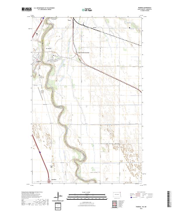 Pembina topographic map thumbnail