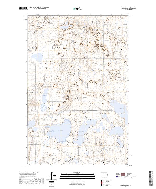 Peterson Lake topographic map thumbnail