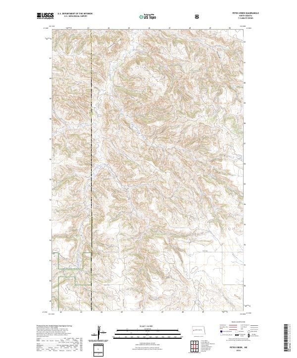 Petes Creek topographic map thumbnail