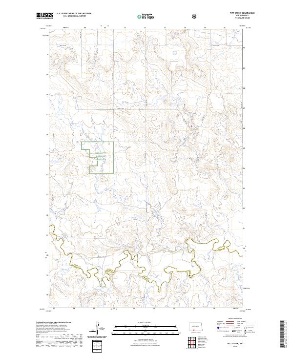 Pitt Creek topographic map thumbnail