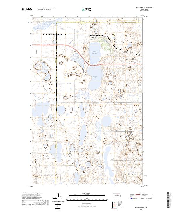 Pleasant Lake topographic map thumbnail