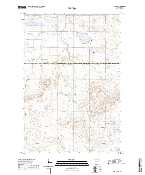 Plum Butte topographic map thumbnail