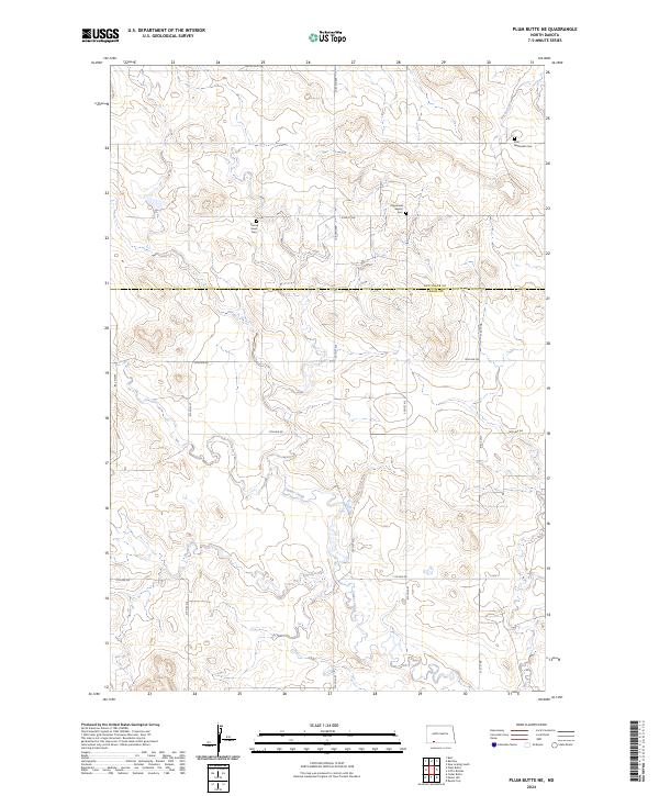Plum Butte NE topographic map thumbnail