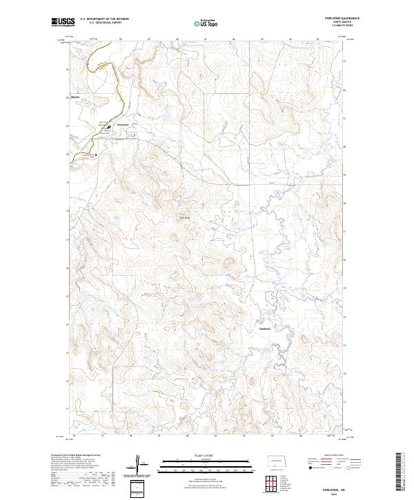 Porcupine topographic map thumbnail