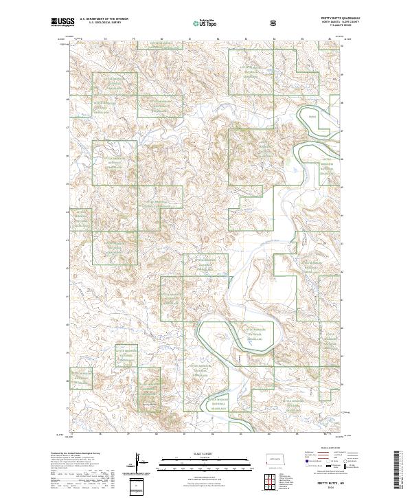 Pretty Butte topographic map thumbnail