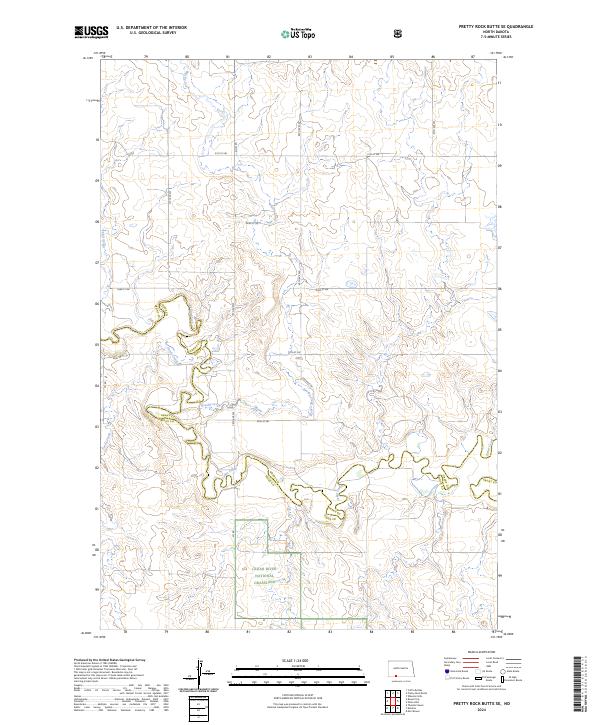 Pretty Rock Butte SE topographic map thumbnail