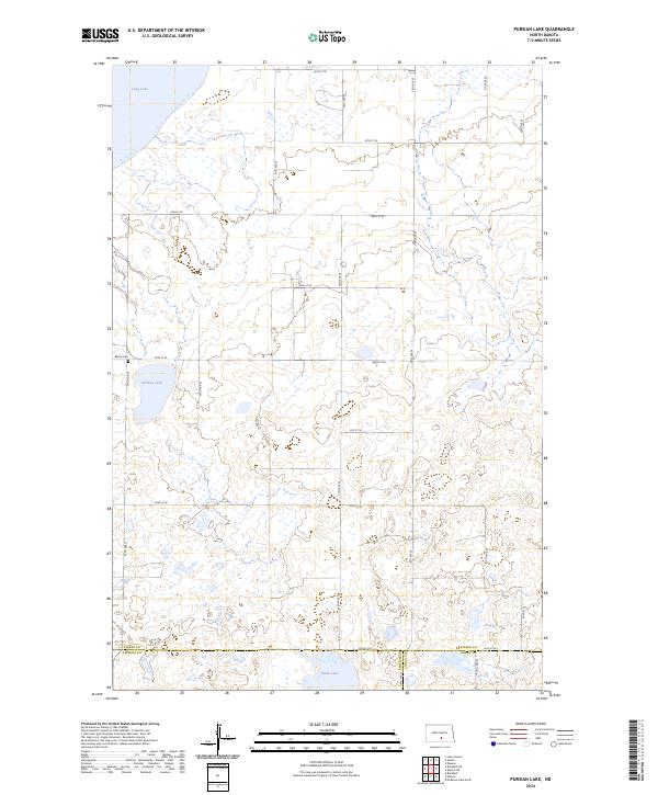 Pursian Lake topographic map thumbnail