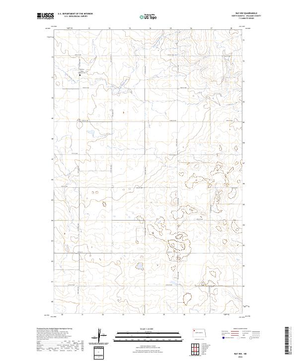Ray NW 2024 topographic map thumbnail