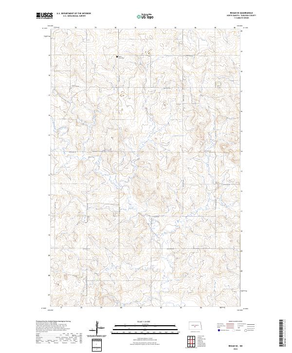 Regan SE topographic map thumbnail