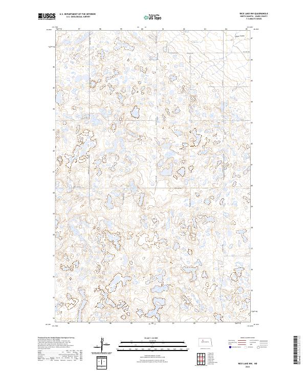 Rice Lake NW topographic map thumbnail