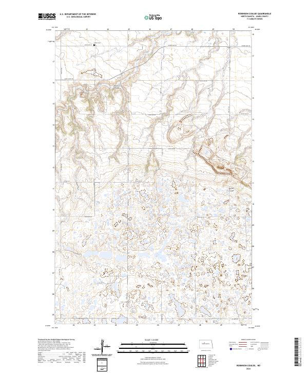 Robinson Coulee topographic map thumbnail