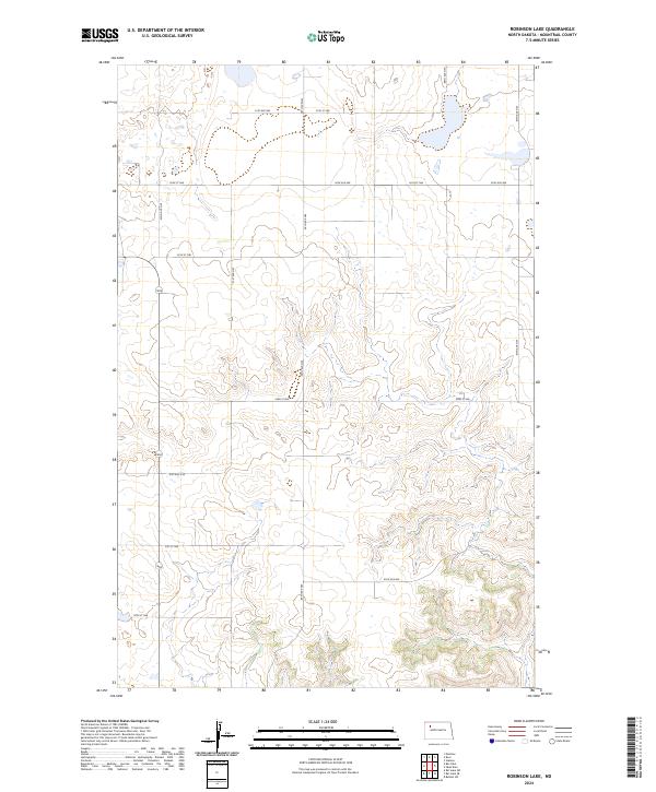 Robinson Lake topographic map thumbnail