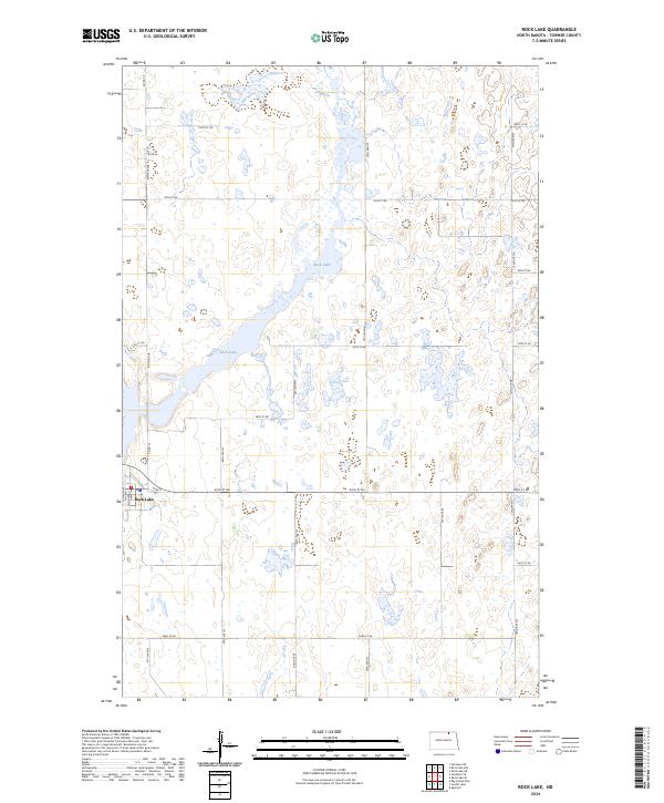 Rock Lake topographic map thumbnail