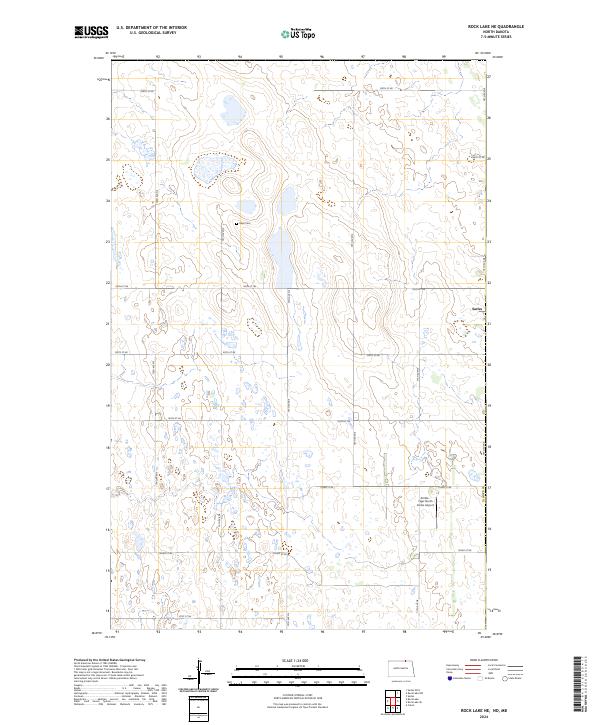 Rock Lake NE topographic map thumbnail