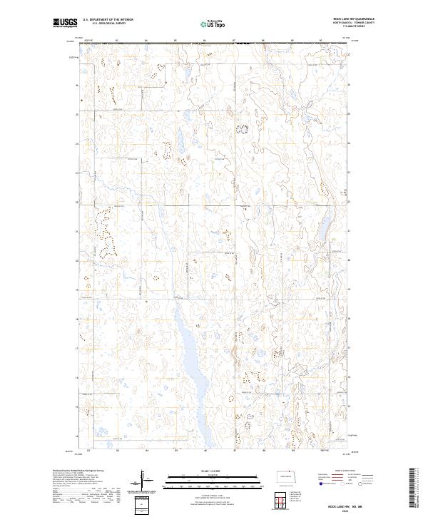 Rock Lake NW topographic map thumbnail