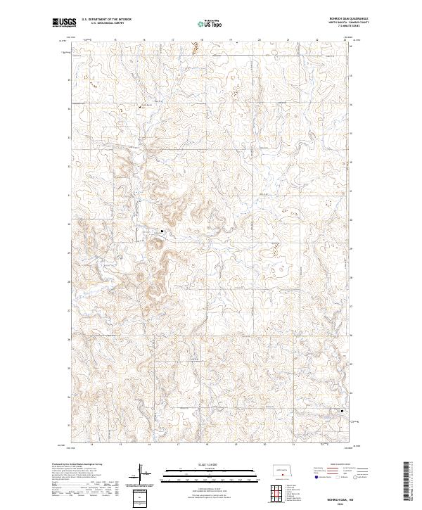 Rohrich Dam topographic map thumbnail