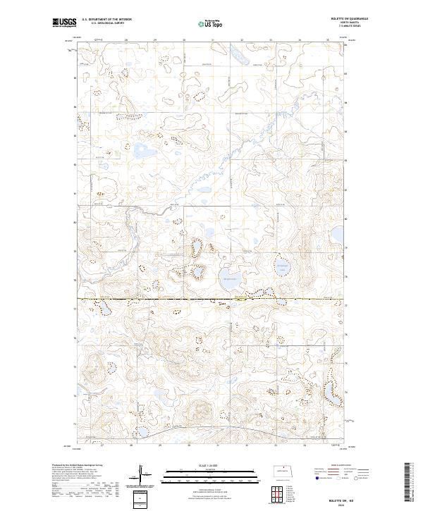 Rolette SW 2024 topographic map thumbnail