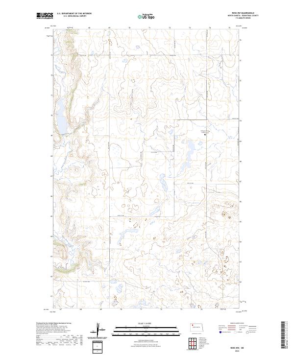 Ross NW topographic map thumbnail