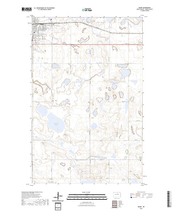 Rugby topographic map thumbnail
