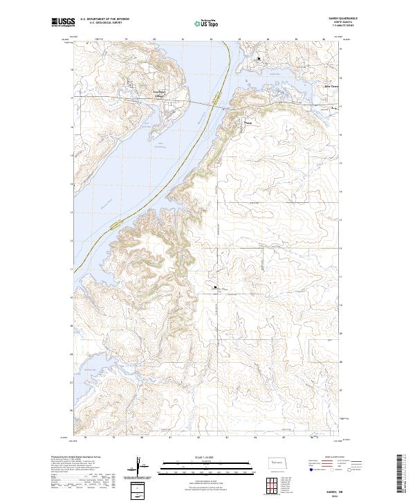 Sanish 2024 topographic map thumbnail