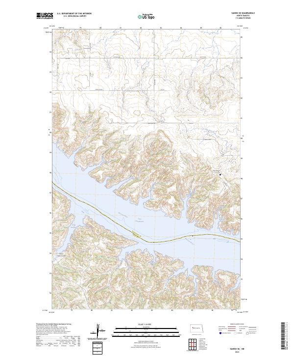 Sanish SE topographic map thumbnail