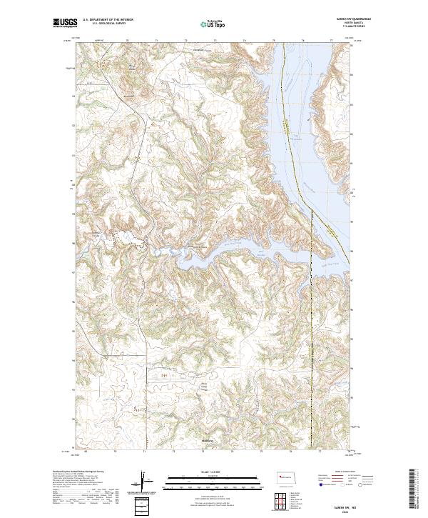 Sanish SW topographic map thumbnail