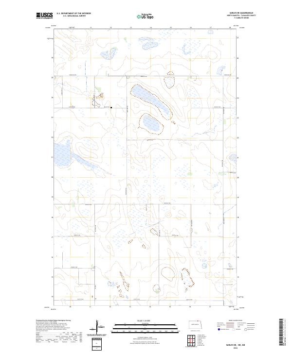 Sarles NE topographic map thumbnail