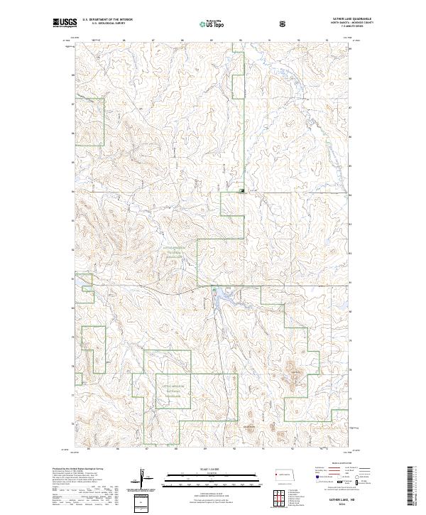 Sather Lake topographic map thumbnail