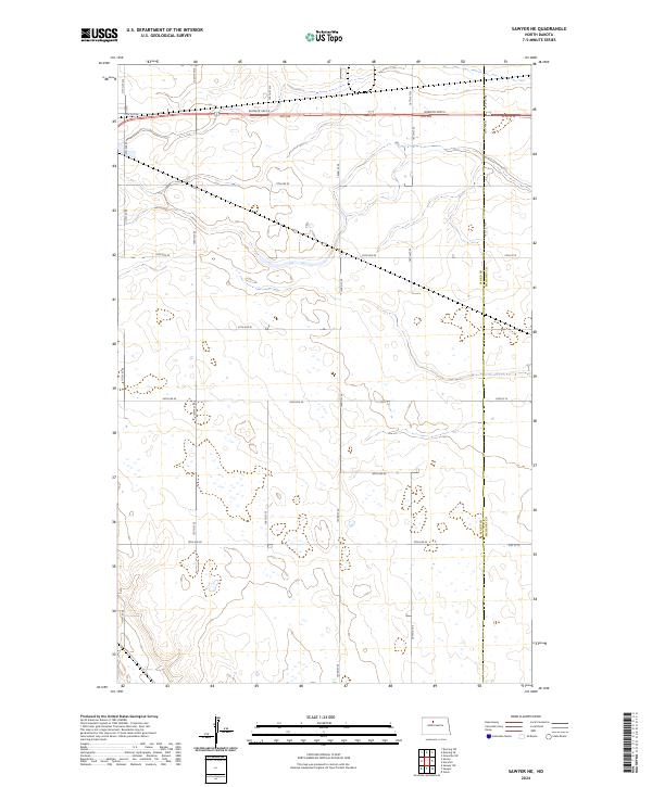 Sawyer NE topographic map thumbnail