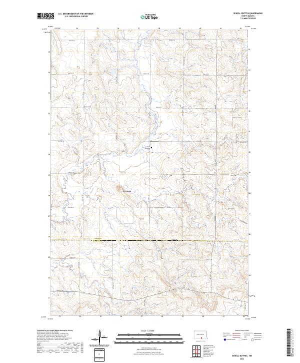 Schell Buttes 2024 topographic map thumbnail