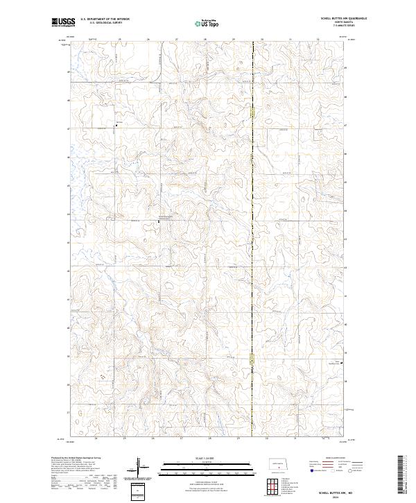 Schell Buttes NW topographic map thumbnail