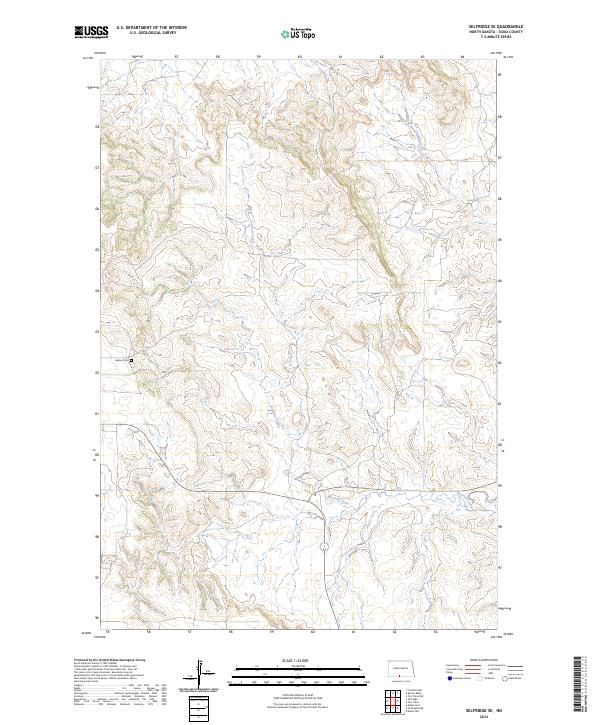 Selfridge SE topographic map thumbnail