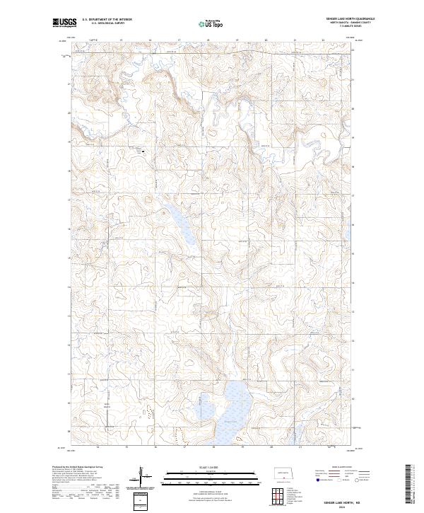 Senger Lake North topographic map thumbnail