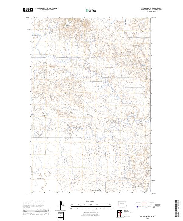 Sentinel Butte SE topographic map thumbnail