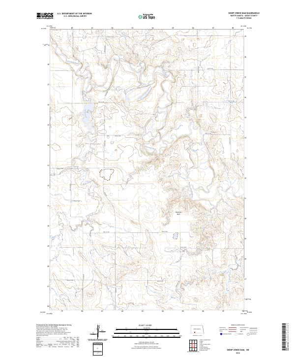 Sheep Creek Dam topographic map thumbnail